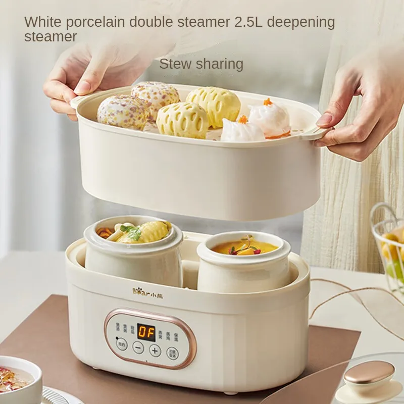 

Multi-functional Electric Stewpot DDZ-C10V1 for Soup and Porridge with Steamer and Timer 220V