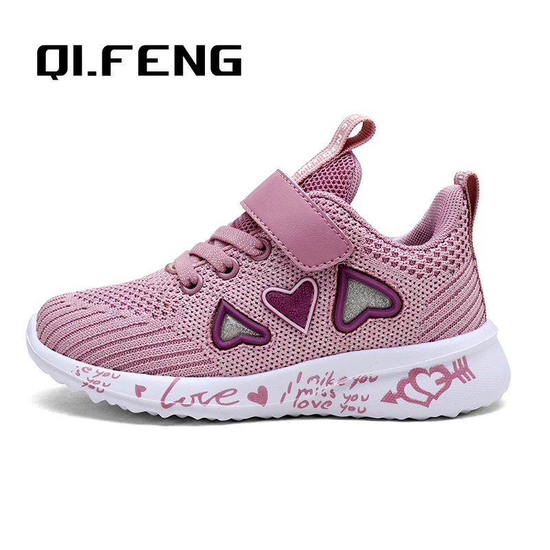 Children Mesh Casual Shoes Girl Sneakers Kids Summer Sport Footwear Kids Shoes for Girl Light Shoes Cute Pink Flat Shoes Autumn