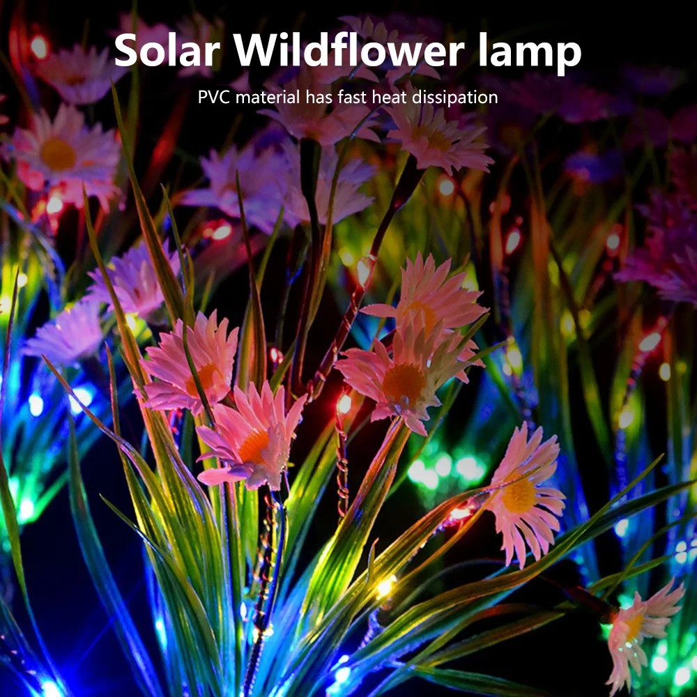 Little Wild Flower Solar Lamp Garden Flower IP65 Waterproof Led Lamp Solar Outdoor Garden Lawn Lamp For Country House Decoration