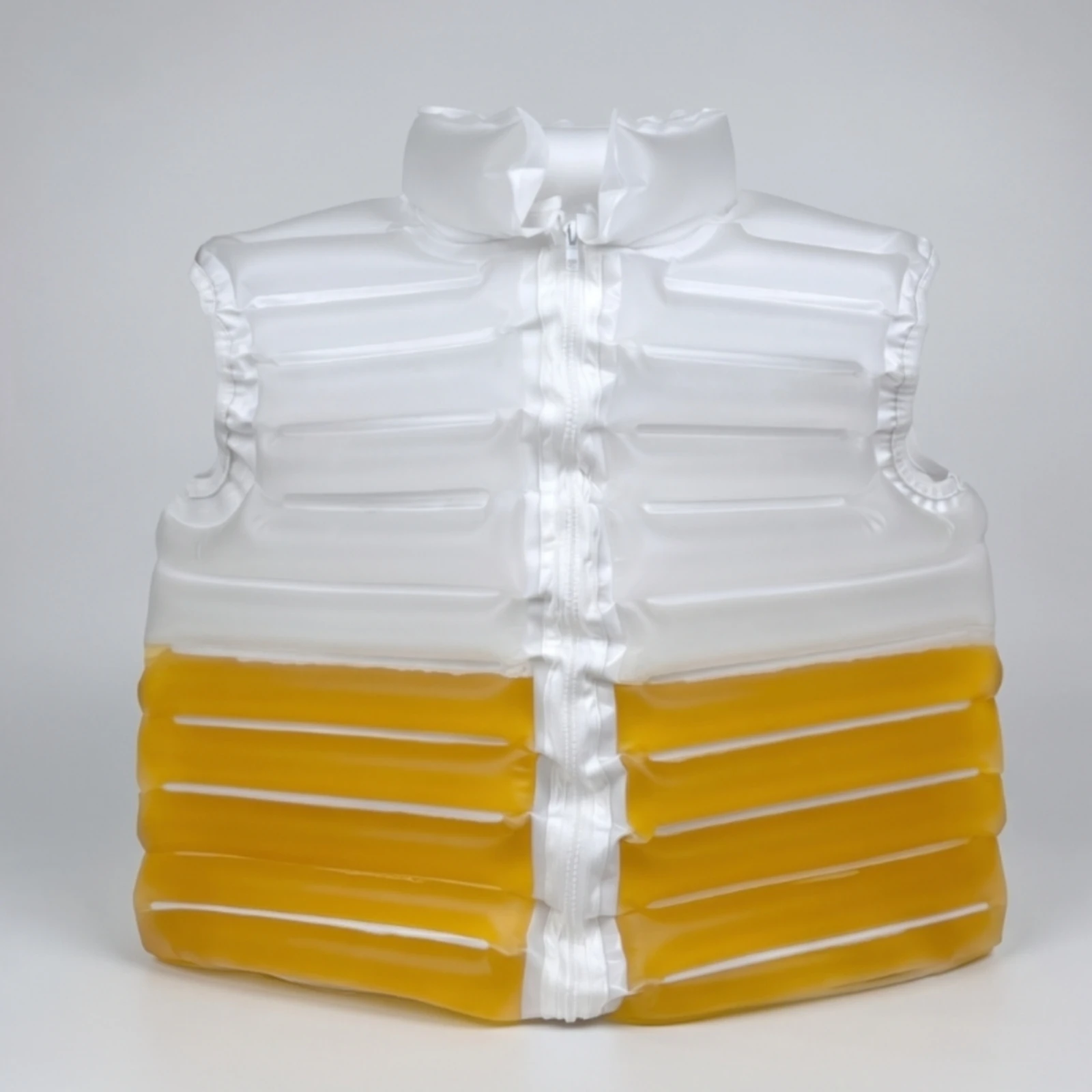 Inflatable Vest Transparent Inflatable Jacket Vest with Air Chambers Lightweight Apparel Comfortable for Partygoers