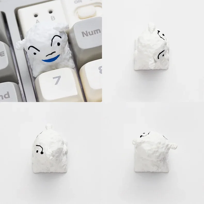 Keycap de resina premium Nohara Shiro e ação Kamen Translúcido em camadas de gel de gotejamento acessório de teclado mecânico processo personalizado