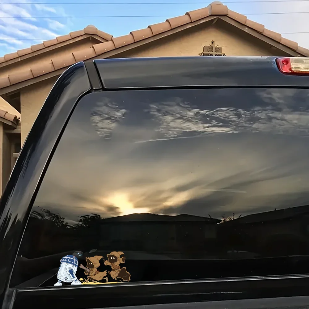 1 шт. стильная наклейка для научного автомобиля, художественный стиль, прочная, идеально подходит для багажа, скейтборда, привлекательный эстетический декор научного искусства