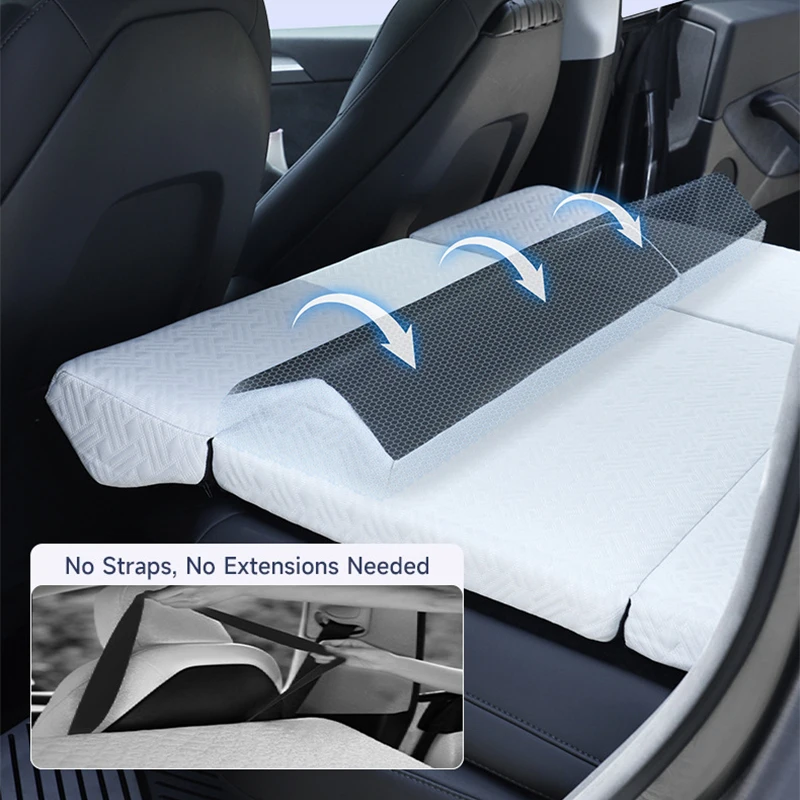 Car Mattress for Tesla Model Y 2021-2025 Compressible Packaging Hidden Car Mattress Memory Foam Trunk Liner