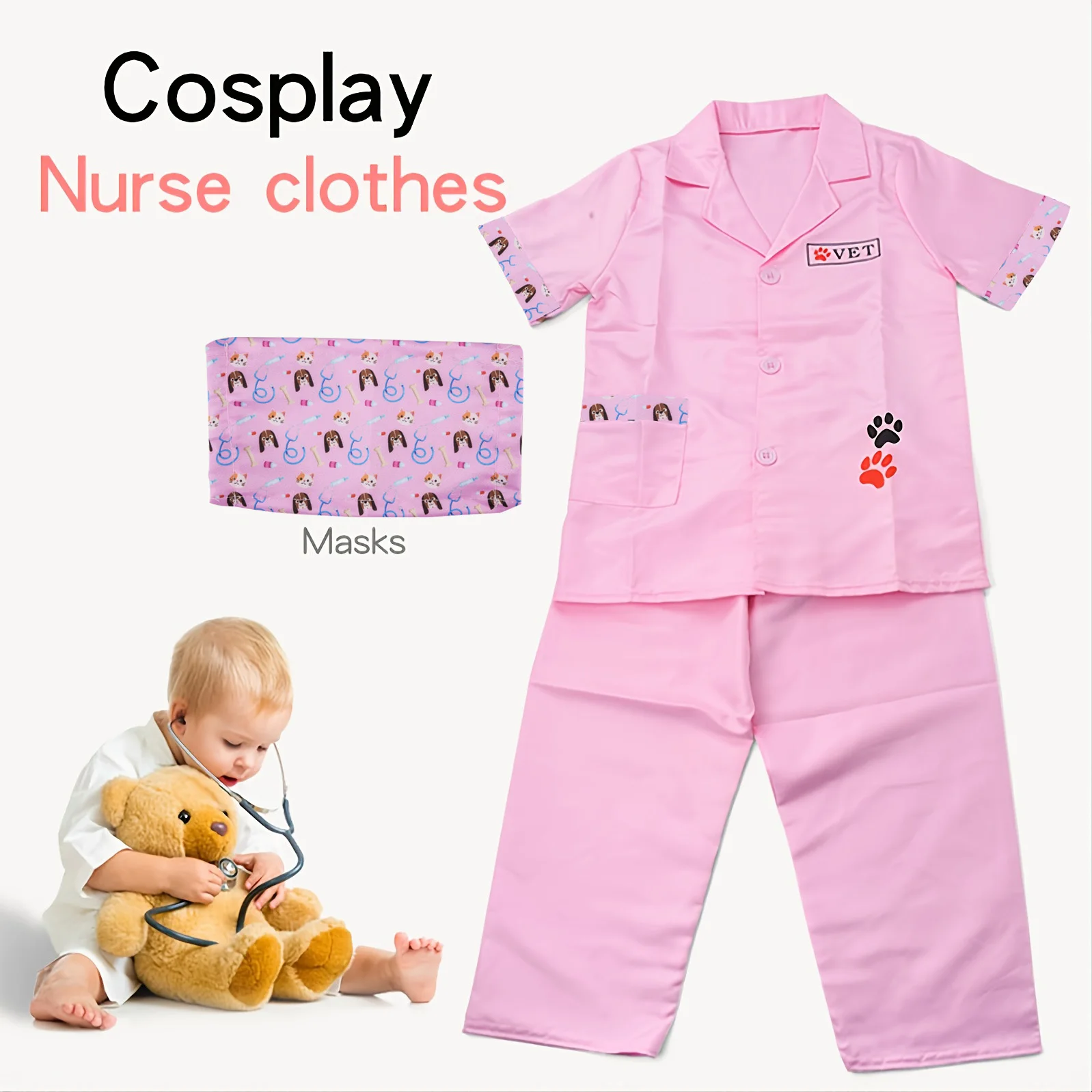 Children's Pet Doctor Role-Play Veterinary Clothing Family Dress Up Toys