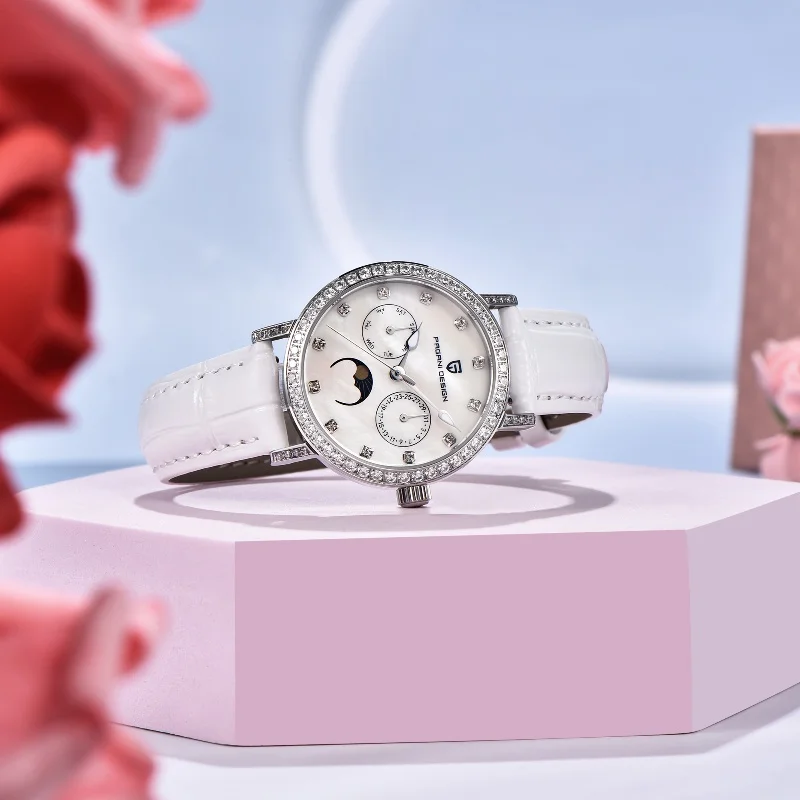 PAGANI DESIGN 2024 ใหม่หรูหราแฟชั่นผู้หญิงสบายๆควอตซ์นาฬิกาChronographสแตนเลสกันน้ํา 10Barนาฬิกาข้อมือ