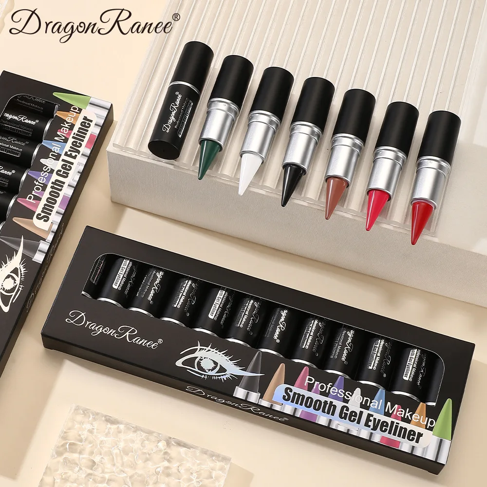 Trucco opaco ombretto stick 12 colori / set matita gel eyeliner facile da usare trucco cosmetici evidenziatore penna eyeliner colorato