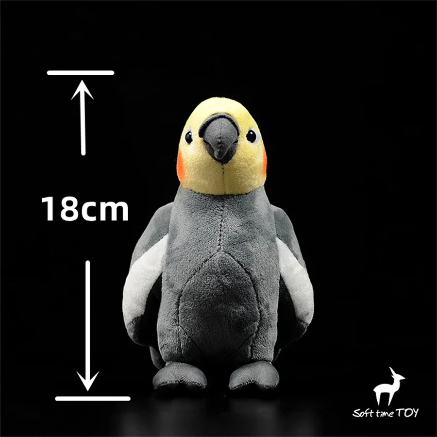 Cockatiel Parrot High Fidelity Anime Cute Plushie Budgie Bird Plush Toys Lifelike Animals Simulation Stuffed Doll Kawai Toy Gift