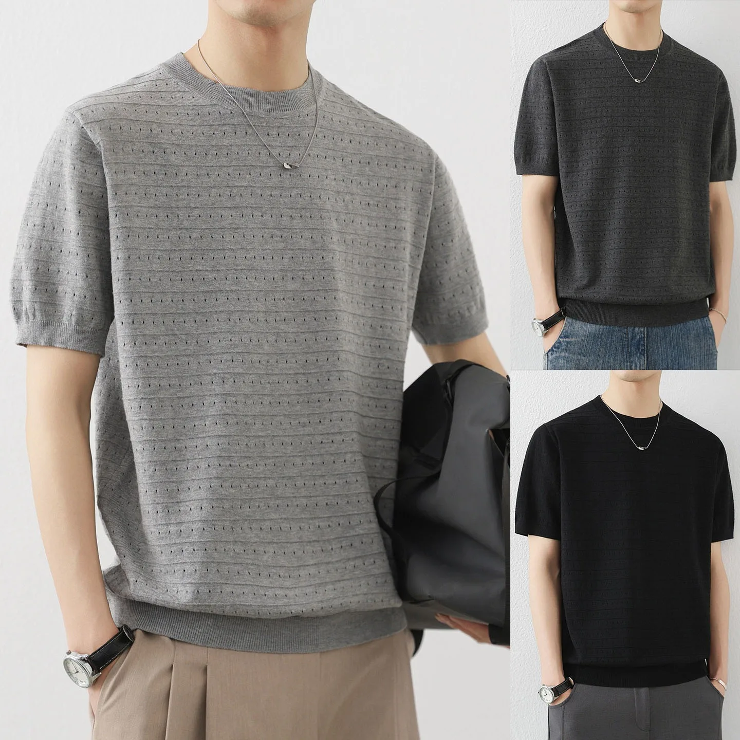 

2026 Summer New Style Men's Short-Sleeved T-Shirt Casual Round-neck Loose-Fitting Versatile T-Shirt