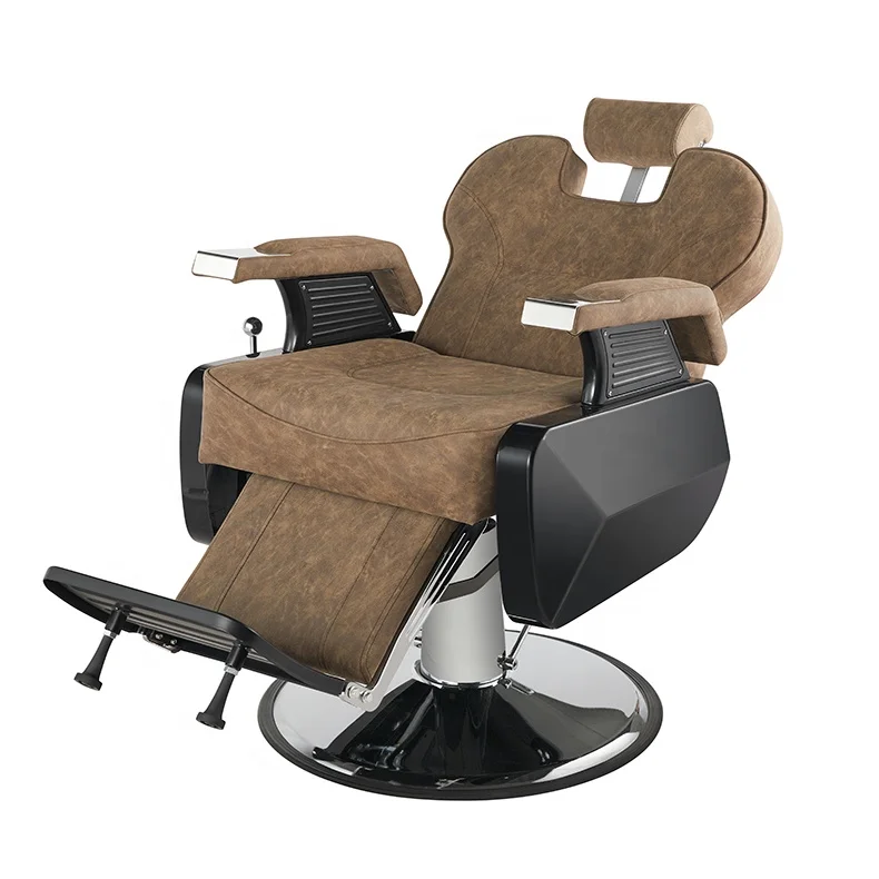 Poltrona da salone marrone per parrucchiere Poltrona da barbiere idraulica Attrezzatura per spa di bellezza per styling classico in vendita