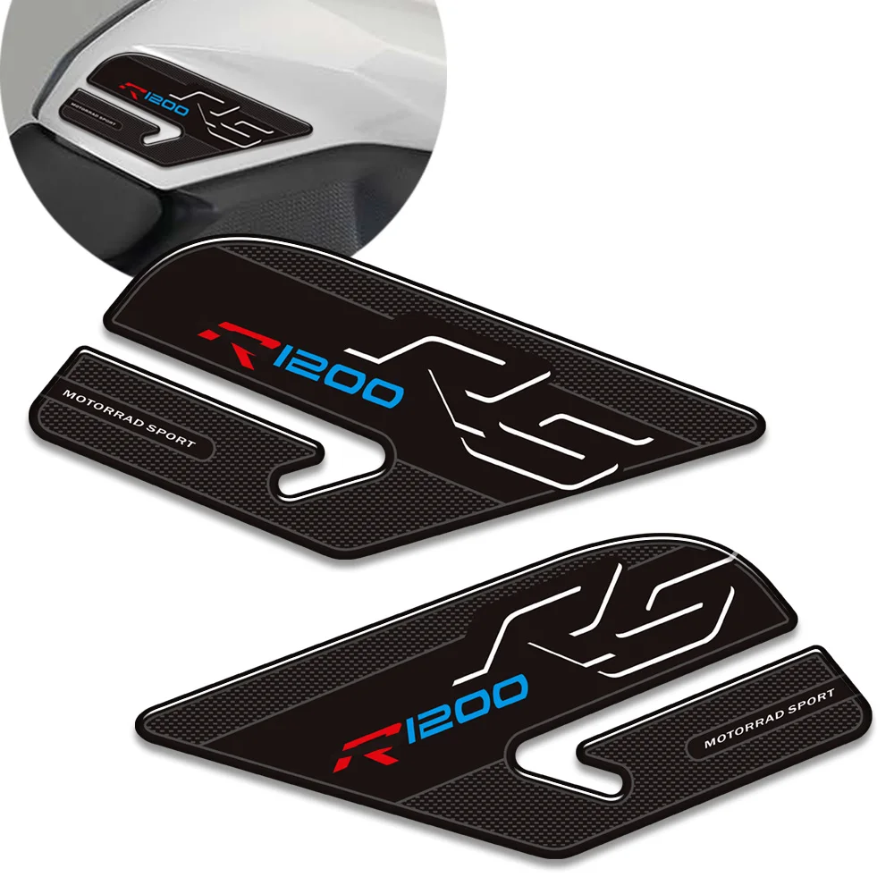 Motorcycle Tank Grips Pad Stickers Gas Fuel Oil Kit Knee Fish Bone Decals Tank Pad 3D Stickers For BMW R1200RS R 1200 RS R1200