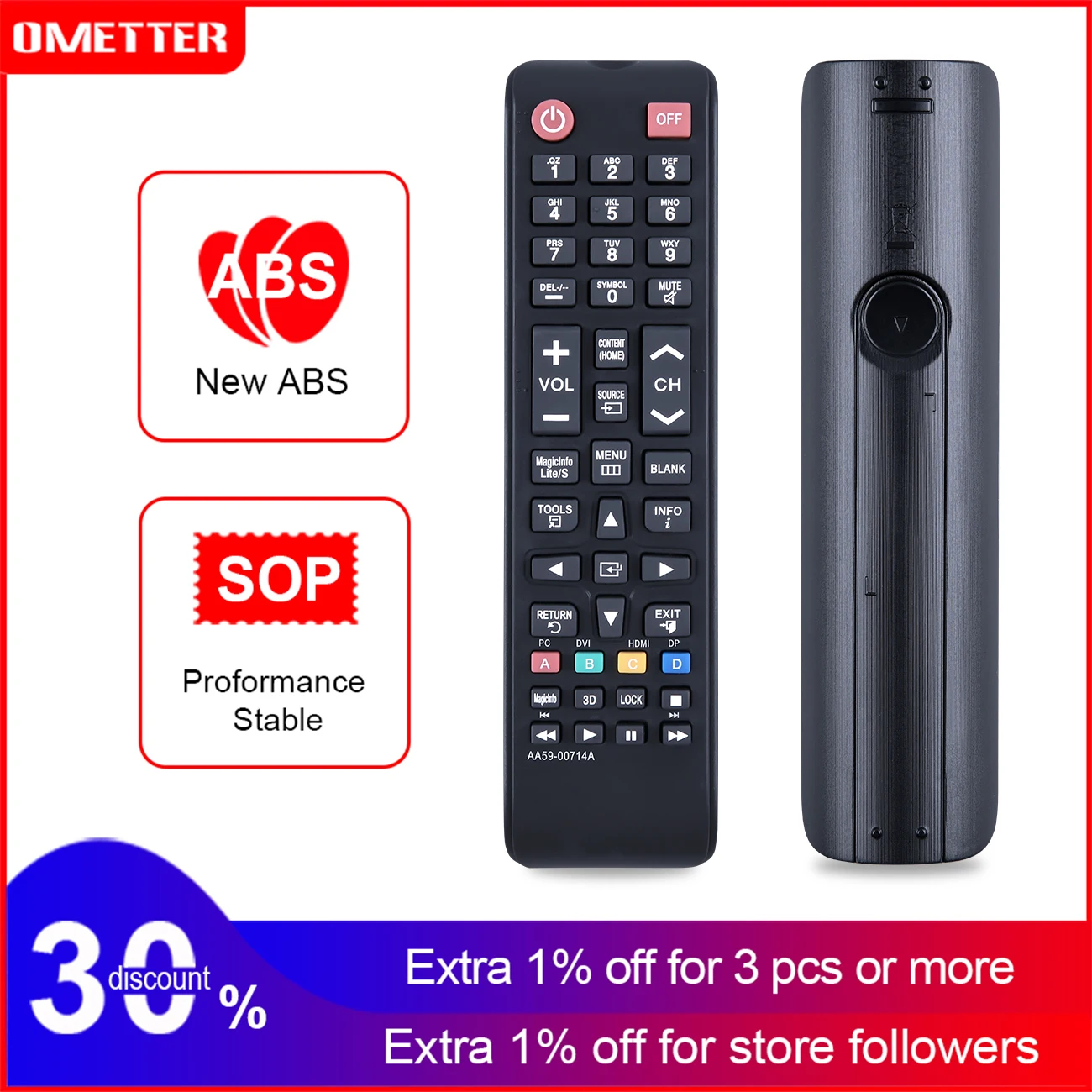 AA59-00714A Fit for Samsung TV Display Remote Control DE40C DE46C DE55C ED32C ED32D ED40C ED40D ED46C ED46D ED55C ED55D