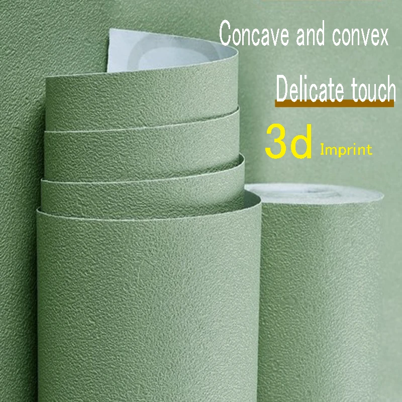 Vinyl Film DIY Self Adhesive Room Decor Wall Sticker Matte Solid Color Wallpaper Furniture Cabinet Renovation Stickers Bedroom