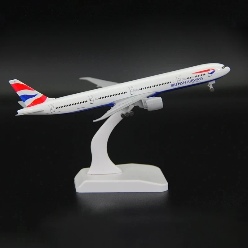 

1:400 Diecast 18CM B777-300 Model British airways AIRLINES Plastic Base landing gears Alloy Aircraft Plane Airliner