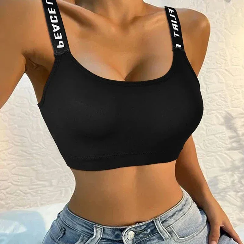 

Elastic Sports Bra Sling Top Women's Sports Bra Without Steel Ring Sweat Absorption Quick Dry Comfortable Skin Fashion Underwear