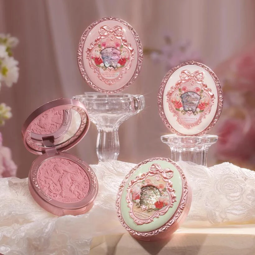 Flower Knows Midsummer Fairytales Powder Blush Lightweight Smooth Blendable,Long-lasting All-Day Face Enhancing Makeup Blusher