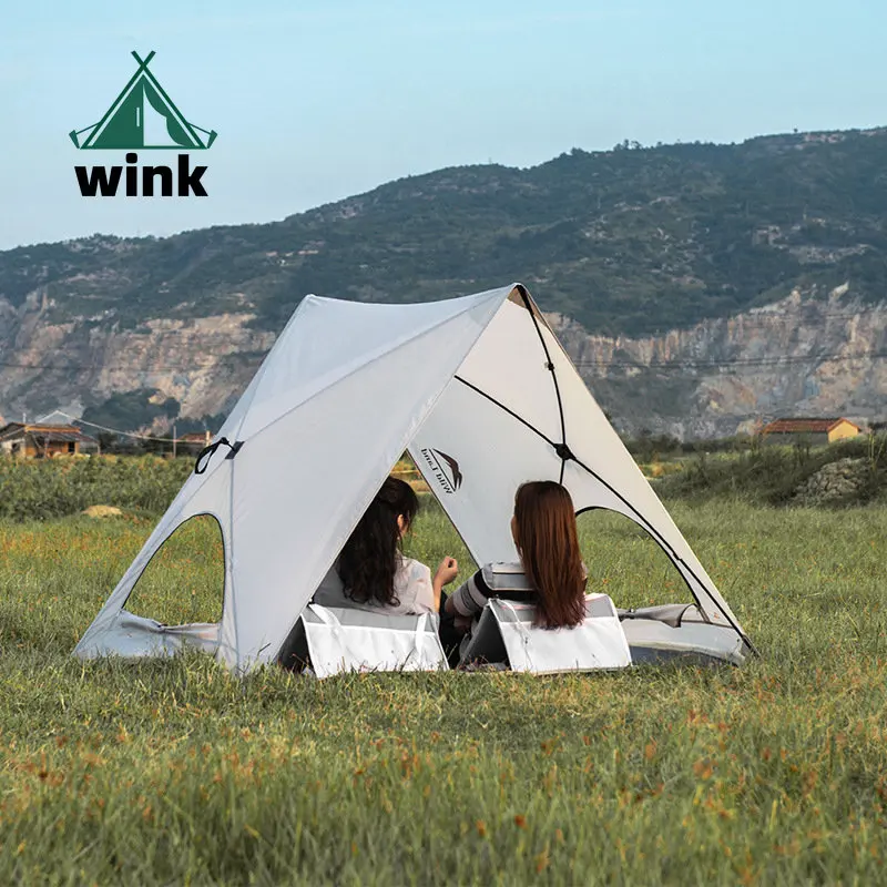 Quick Picnic Canopy, Full-Automatic Quickly Open, Exquisite Outdoor Camping, Sun-Proof Beach Grass, Multi-Person Tent