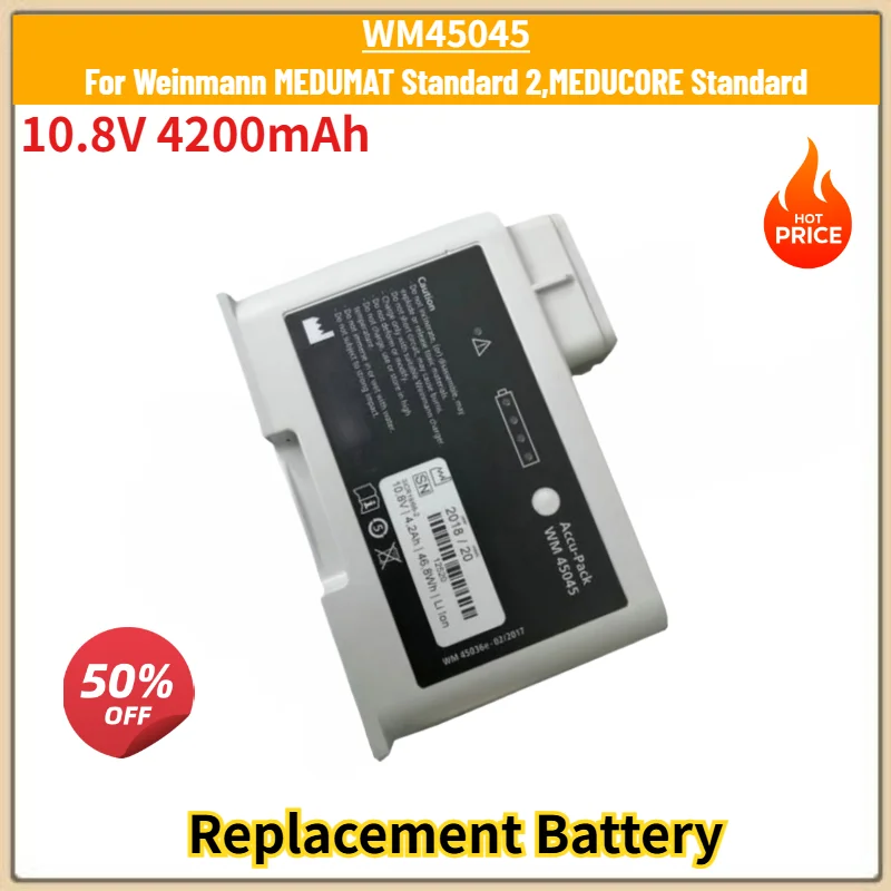 For Weinmann MEDUMAT Standard 2,MEDUCORE Standard Brand New WM45045 10.8V 4200mAh Replacement Battery