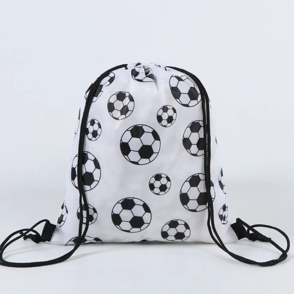 3pcs/set Polyester Material Football Sports Bag Drawstring Closure Backpack Drawstring Bag Sports Event Bag Digital Full-Print