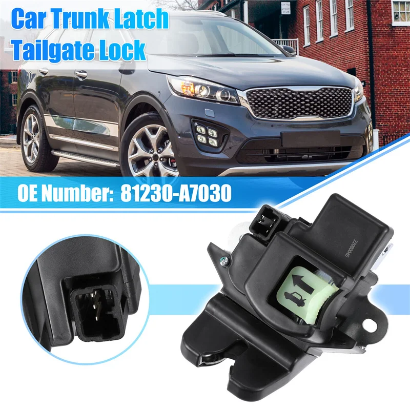 Car Rear Tailgate Trunk Latch Actuator Lock With Actuator For Kia Forte 2DR 4DR 2013-2018 81230A7020 81230-A7020 81230-A7030