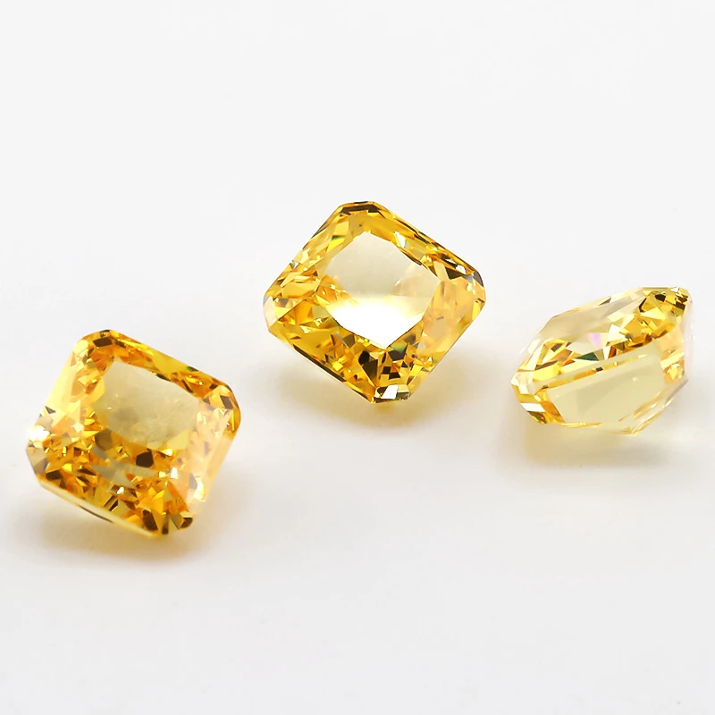 5x5mm Quadratische Achteckige Radiant Crushed Ice Cut Lose CZ-Steine 5A Verschiedene Farben Kubisches Zirkonium Synthetische Edelsteine für Schmuck – Detail 8