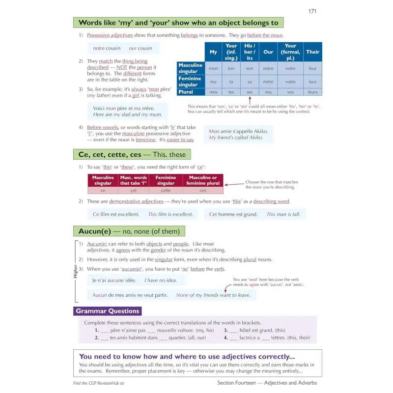 ممارسة مراجعة كاملة جديدة GCSE French AQA مع محور مراجعة CGP للامتحانات من 2026 CGP 9781837741250