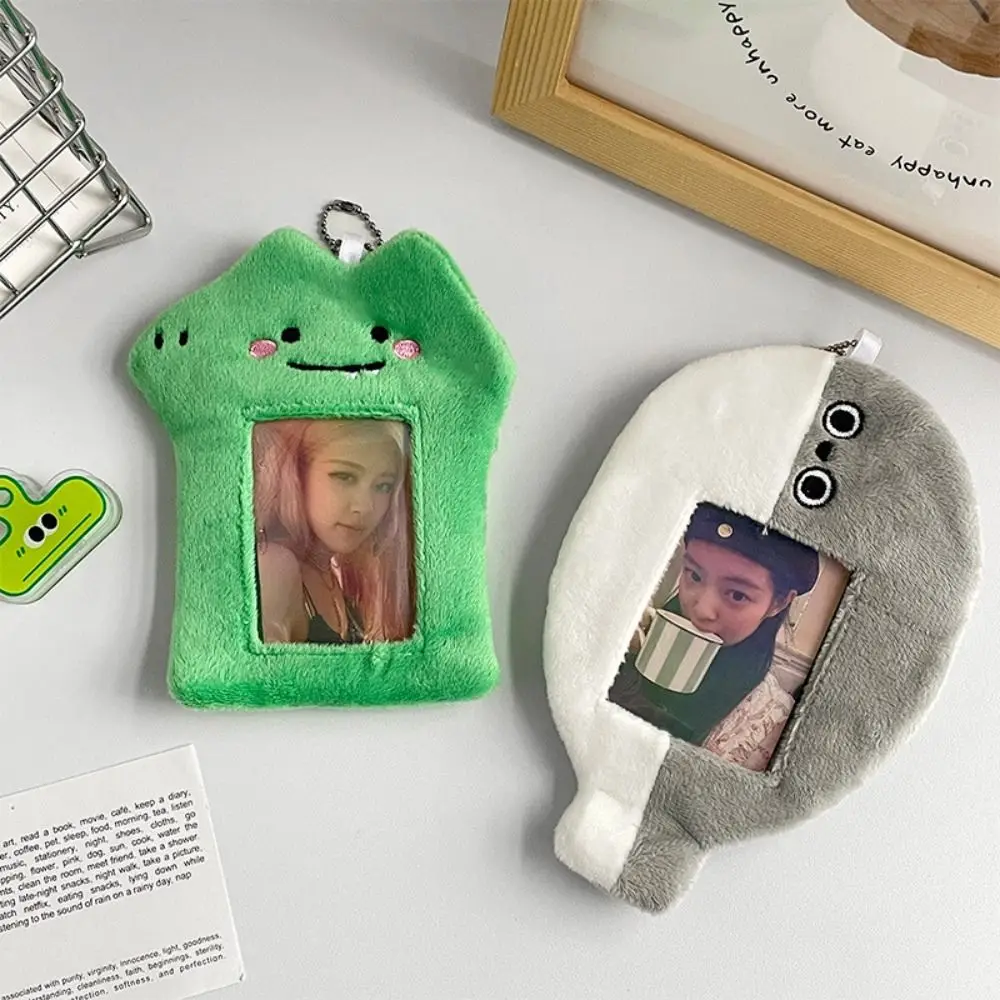 Cartoon Crocodile Photocard Holder Korean Style Kpop Idol Plush Kpop Photocard Holder Protective Case Soft-shelled Turtle