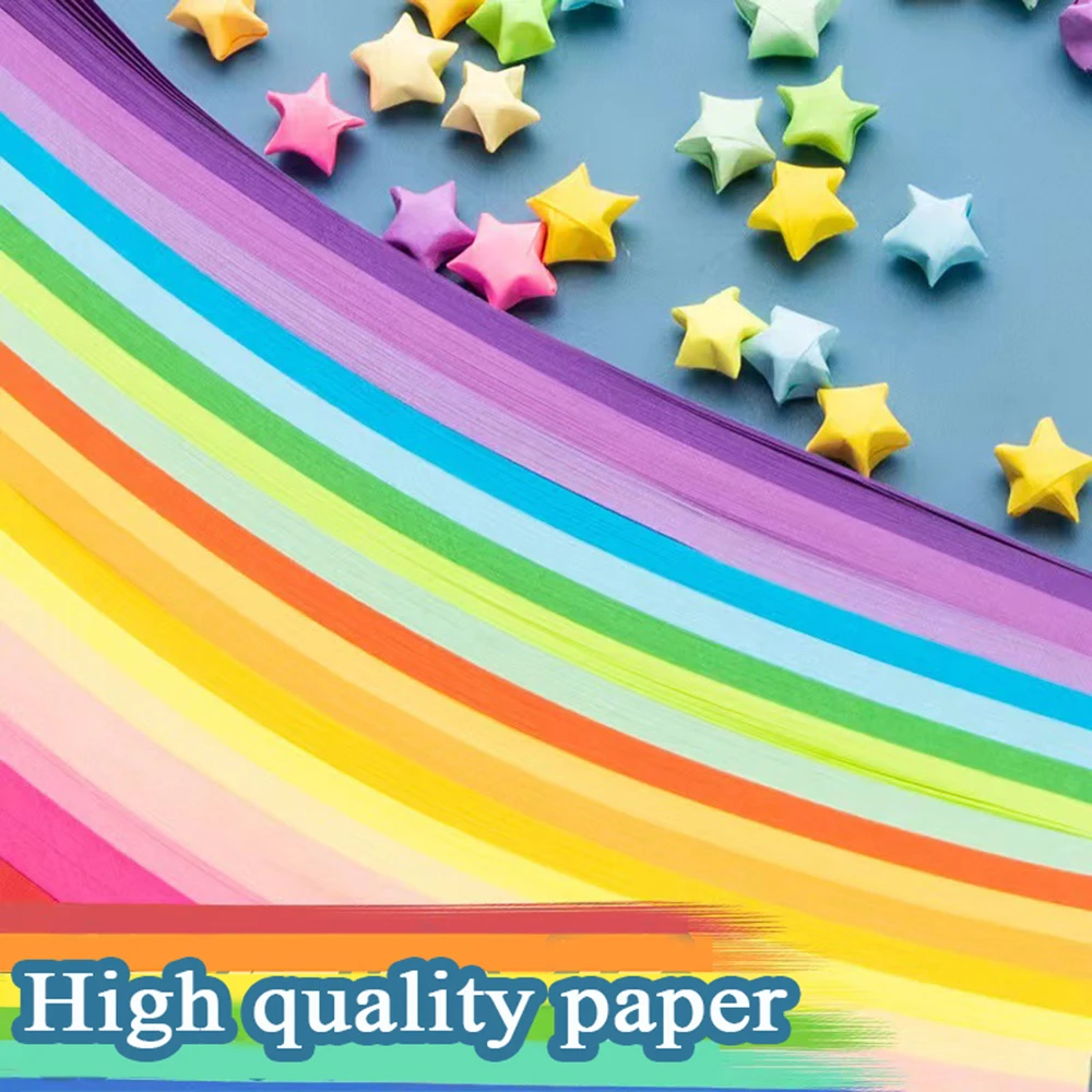 540 Sheets Star Papers Lucky Star Origami Paper Strips DIY Handmade Orgami Paper Craft Paper Lucky Star Folding Paper Supplies