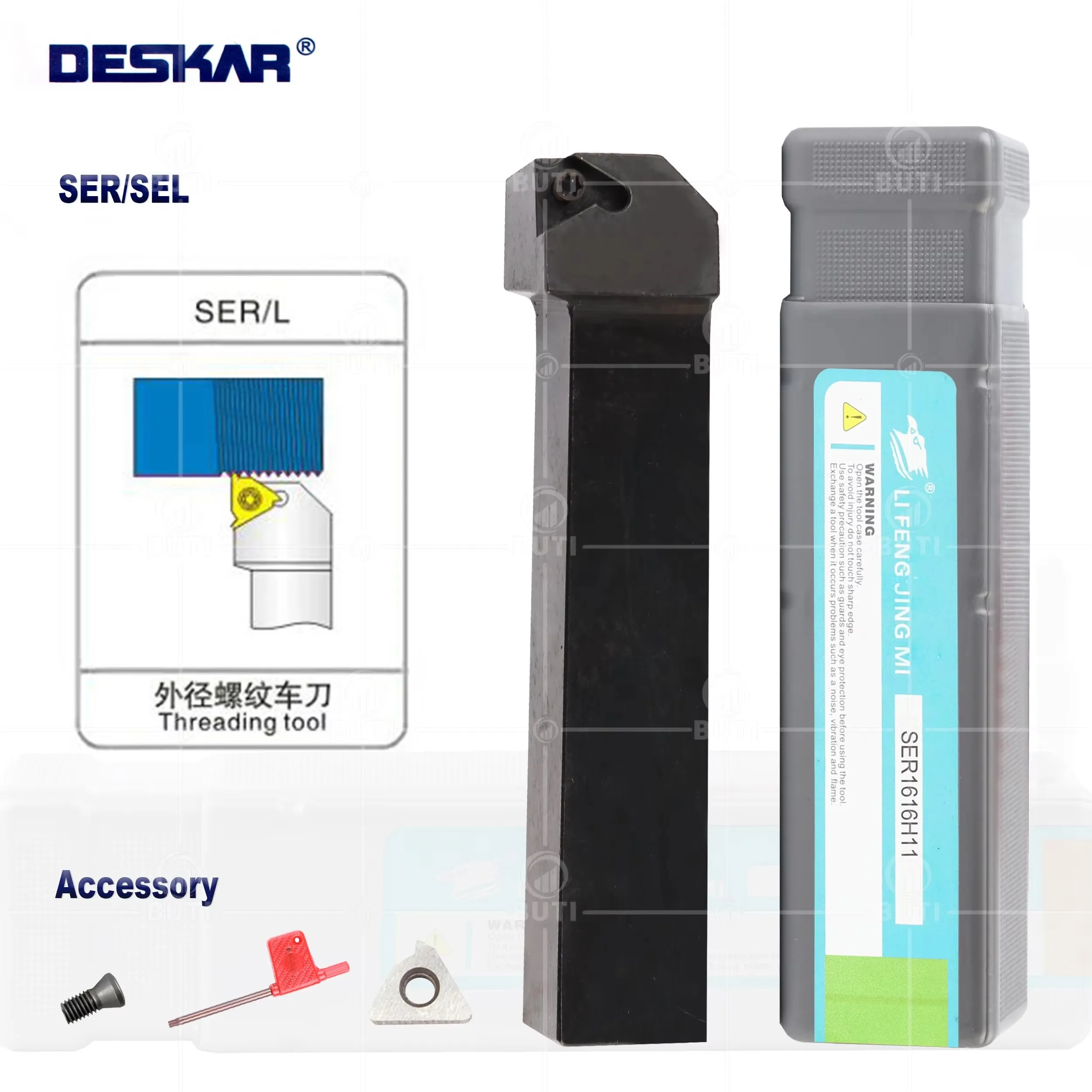

DESKAR 100% Original CNC Lathe Thread Cutting Cutter Arbor SER/L1010 1212 1616 2020 2525 Threading Turning Tools Holder For 16ER