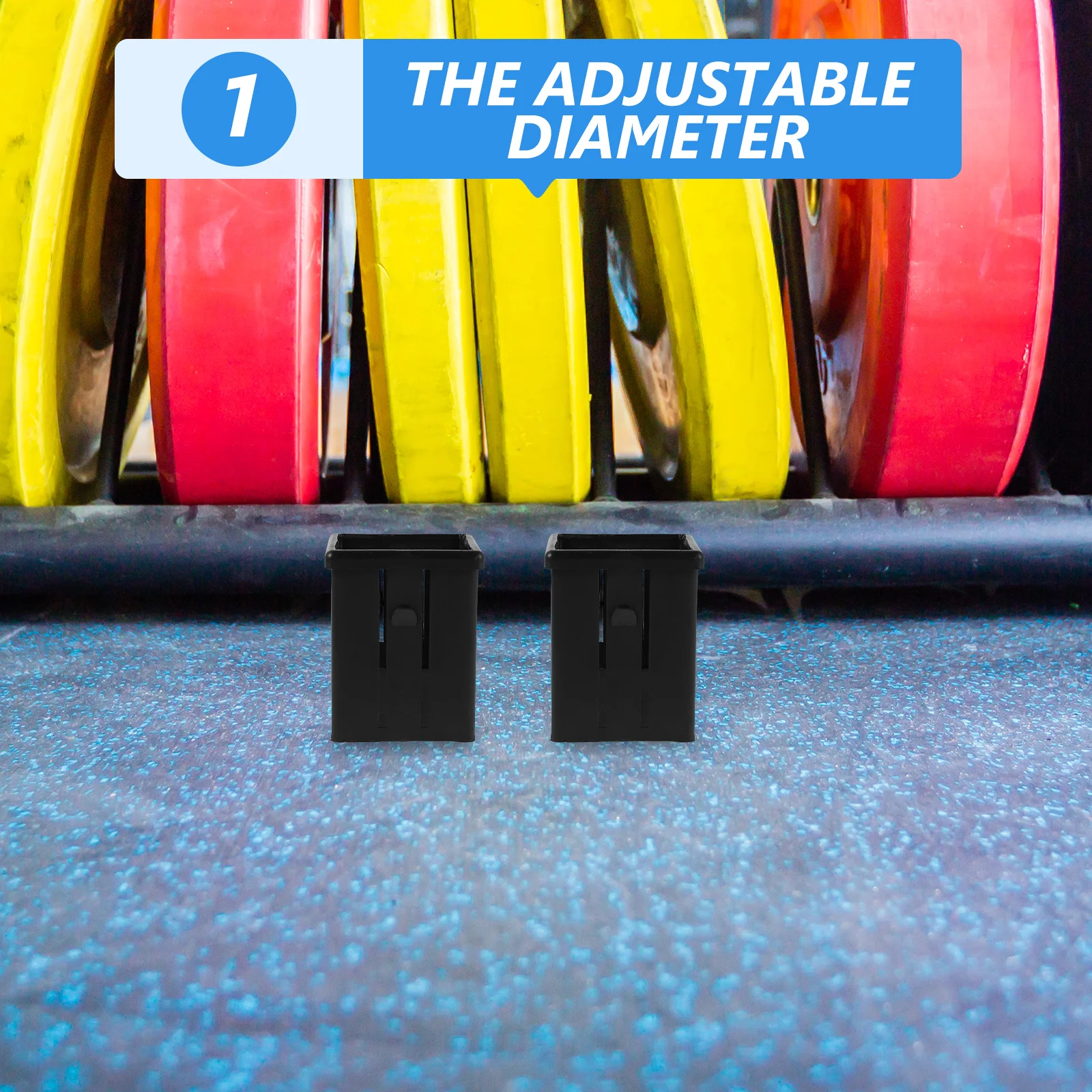 

4Pcs Fitness Equipment Square Tube Sleeve Inserts Adapter Converter for Workout Machines Gym Tube Replacement Tubing End Caps