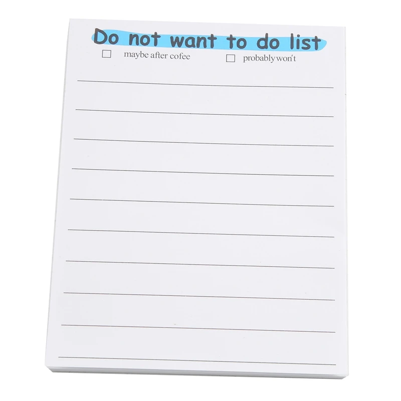 Funny Sticky Note, To Do List Notepad Funny Stationery, Office Supplies, Notebook Labels, Desk Sticky Note 50 Pages Durable ,B