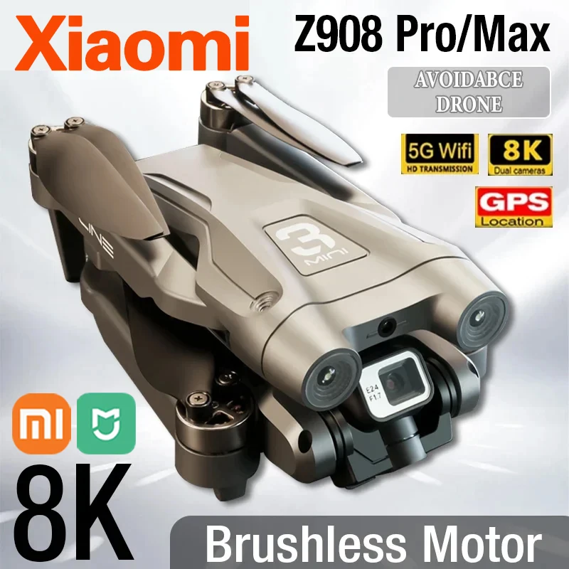 

Квадрокоптер Xiaomi Z908 Pro/MAX, профессиональный мини-Дрон с ESC, оптический поток, локализация, трехсторонний, обход препятствий, игрушки
