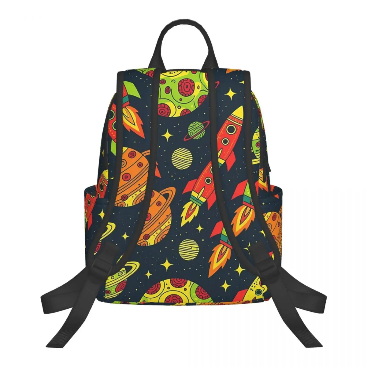 Space Adventure Planets And Rockets Student Backpack School Bag Hiking Travel Daypack for Men Women Bookbag Shoulder Bags