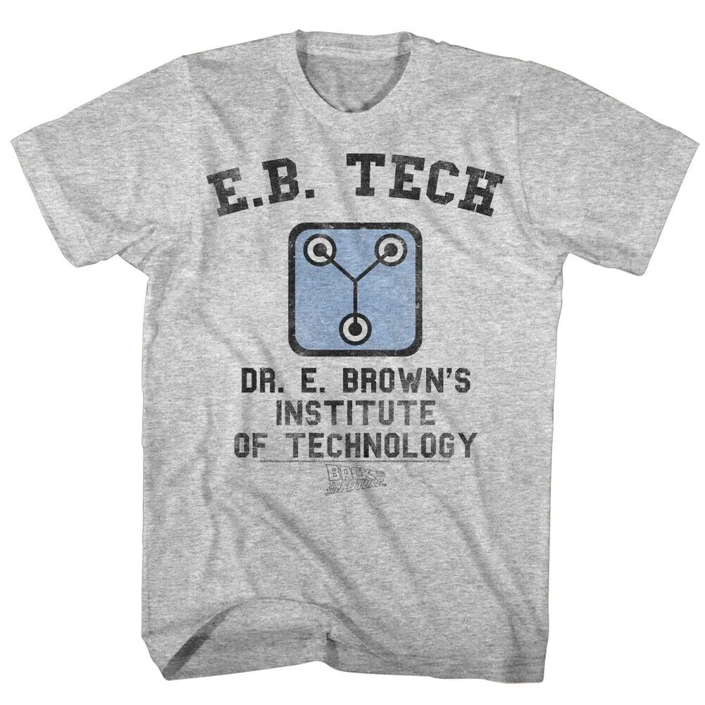 Back to The Future Dr Emmett camiseta marrón para hombre, EB Tech Scientist initial Top