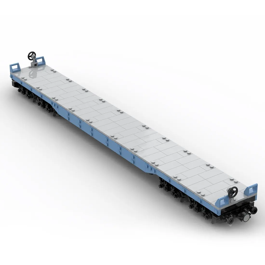 

Custom MOC-52155 Large Flatcar Train 469 Parts Kids Gift for Christmas