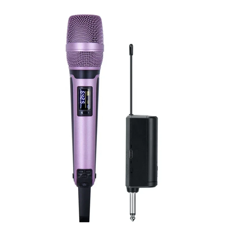 Skm9000 Microphone Wireless 1 Channel Mic ABS Material Universal Microphone Rechargeable Receiver for Karaoke Singing 2024 New