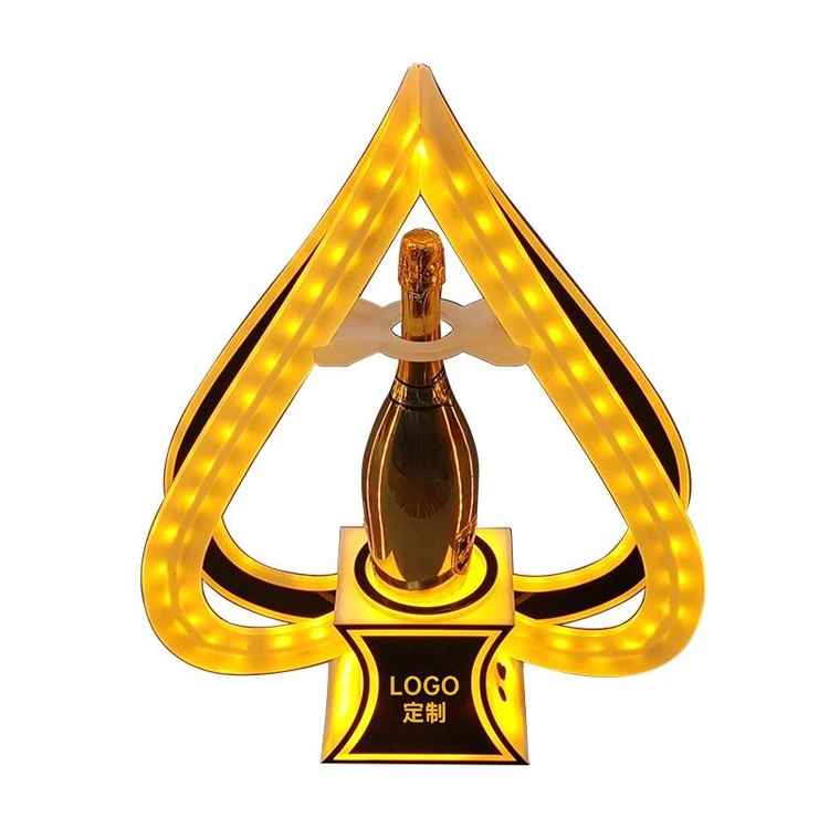 Bar Hotel Whiskey Wine Champagne Display Stand Light Emitting Diode Light Bottle Demonstrator