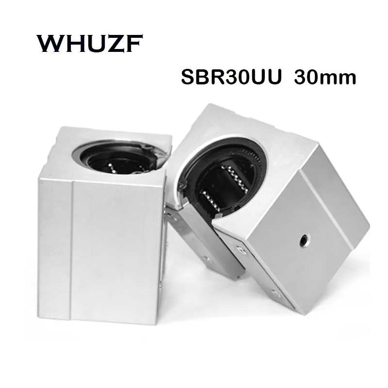 

2 шт. SBR30UU алюминиевый блок 30 мм, высококачественный шарикоподшипник линейного движения, скользящий блок, соответствует использованию деталей линейной направляющей SBR30 с ЧПУ