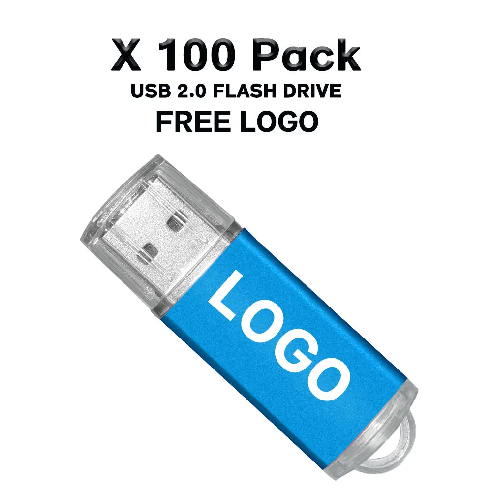 100PCS/lot Free Logo 2.0 USB Flash Drive 2GB 4GB 8GB 16GB Memory Stick Pendrive 32GB 64GB 1GB USB Stick Flash Disk