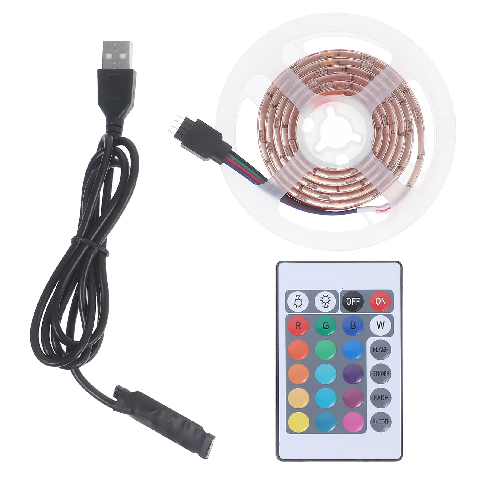 5 فولت Rgb LED قطاع ضوء مصلحة الارصاد الجوية 5050 30 المصابيح أضواء الشريط المرن سهلة التركيب داخلي في الهواء الطلق الطرف الديكور مقاوم للماء Ir عن بعد