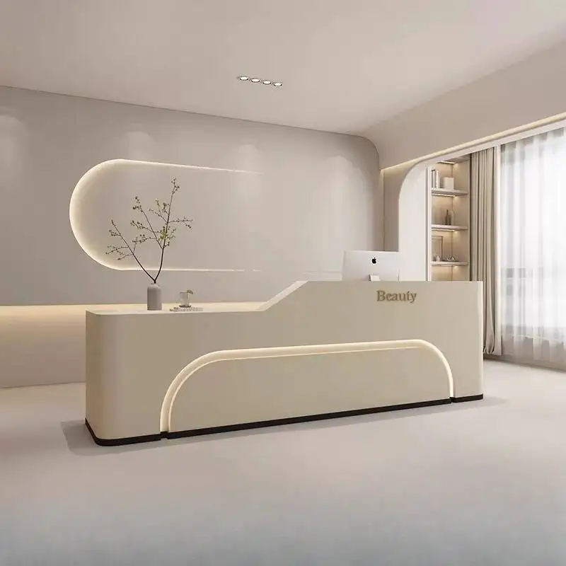مكاتب استقبال بتصميم جمالي، فنادق فاخرة، مكاتب استقبال لصالونات التجميل الخشبية، منظم كبير، أثاث Empfangs Theke
