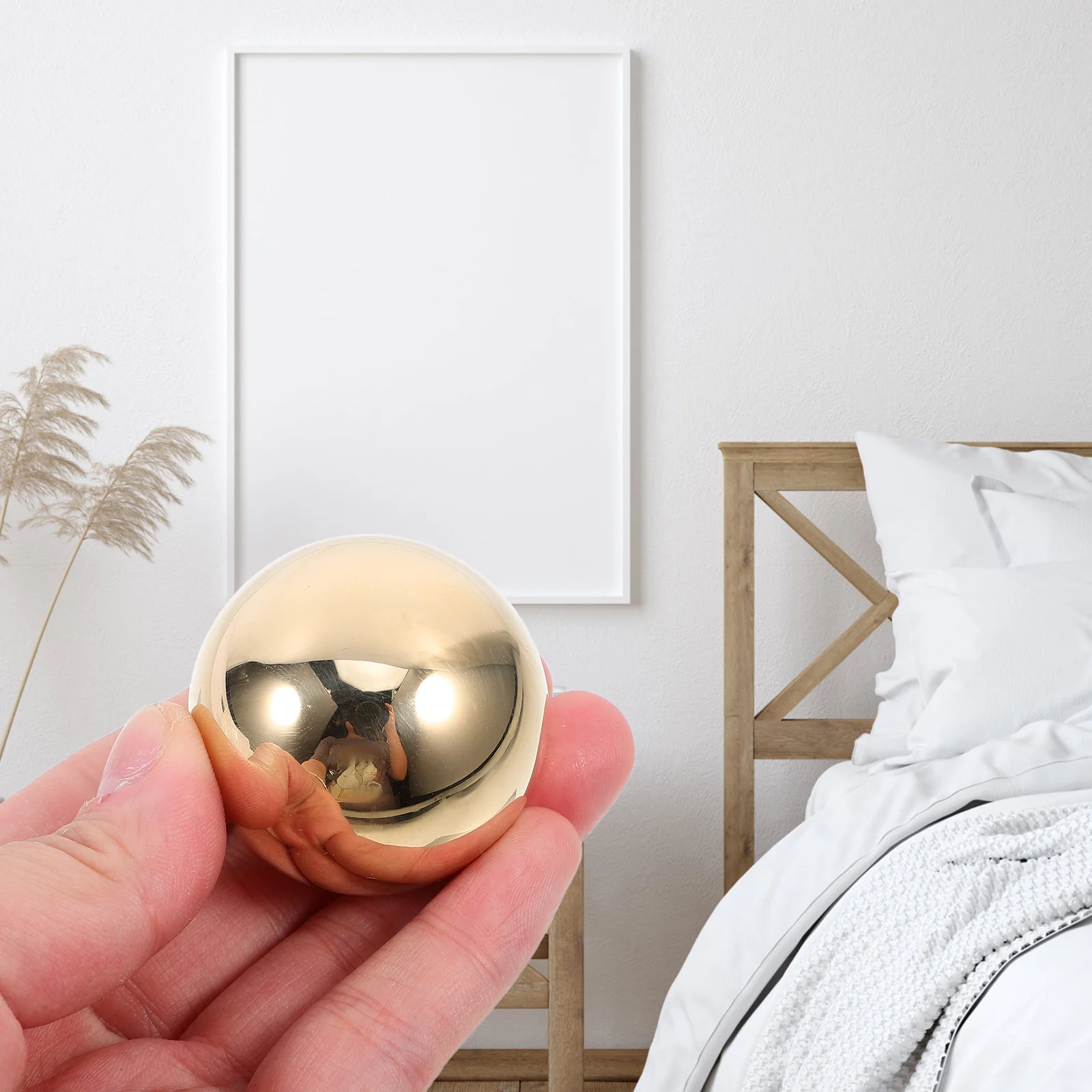 2 шт., латунные массажные шарики премиум-класса, портативные шарики для ручной терапии для улучшения кровотока, гладкие металлические гандбольные мячи для фитнеса