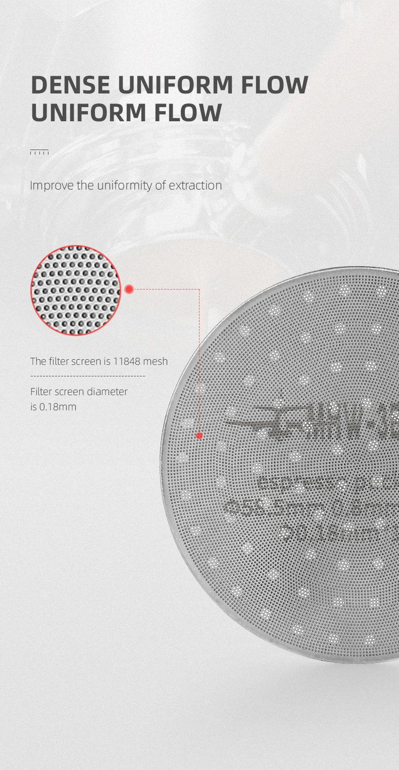 MHW-3BOMBER DEX Präzise 58,5mm Espresso-Kaffeefilterkörbe mit Espresso-Puck-Sieb Passend für 58mm Siebträger Barista-Zubehör – Detail 27