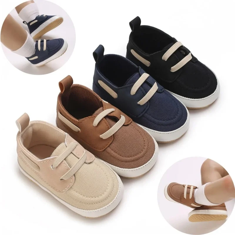 0-18M newborn baptism baby shoes, soft soled baby pre walking shoes, men's and women's casual first walking shoes