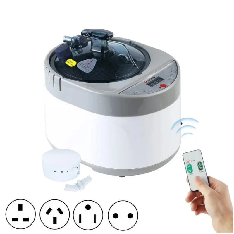 

Steam Generator 220V/110V EU US Plug 1600W Upgrade Capacity 4L Steamer Pot for Sauna Wooden Barrels Large Water Vapor