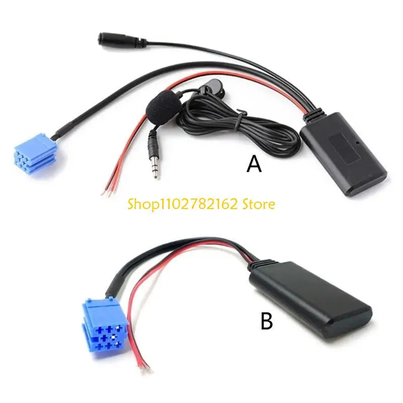 

547B AUX Adapter Microphone Car Wireless Bluetooth-compatible 8Pin Connector Cable Adapter Fit for Radio