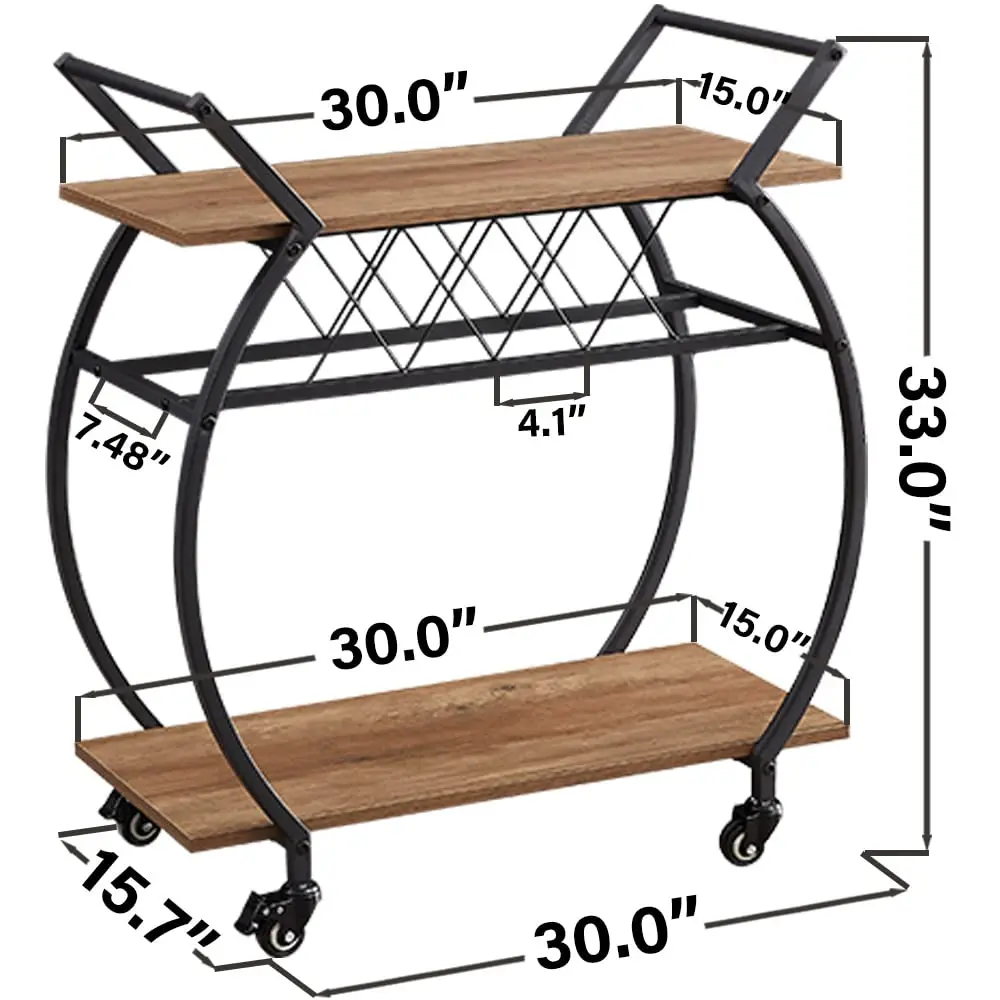 Modern Kitchen Trolleys Are Made Of Ironwood And Have Handles And Casters To Facilitate The Transport Of Food