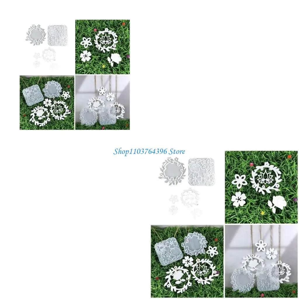 

Decorative Wreaths and Ornaments Mold Versatile Wreath Hanging Charm Mold For Children's Creative Classes And Gifts