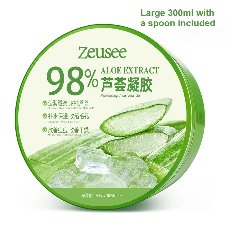 Gel de Aloe Vera Gel de Aloe Vera 98 productos para el acné crema hidratante mujer máscara masculina genuina 300g con cuchara