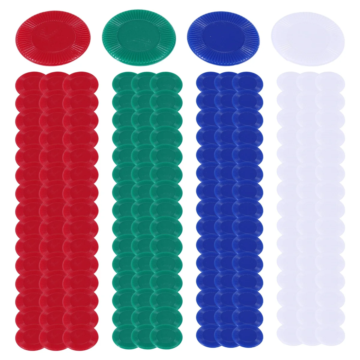 Vendita calda 400 pezzi fiches da poker in plastica fiches da gioco 4 colori contatore di carte per giochi di conteggio carte fiches da gioco Bingo, 3