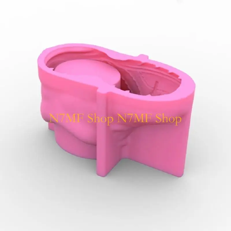 

N7MF мультяшная обувь цветочный горшок держатель для ручек УФ кристалл эпоксидная форма цементная штукатурка глина смола форма